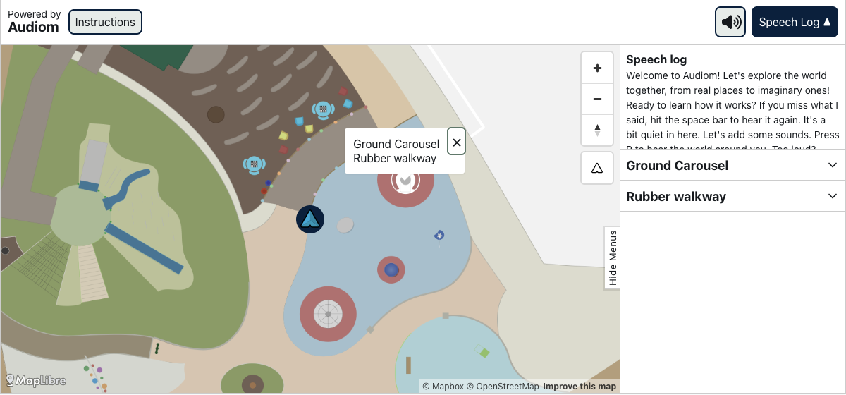 map with audio instructions