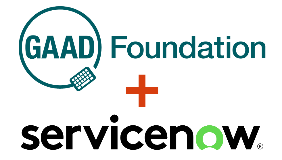 GAAD Foundation and ServiceNow logos